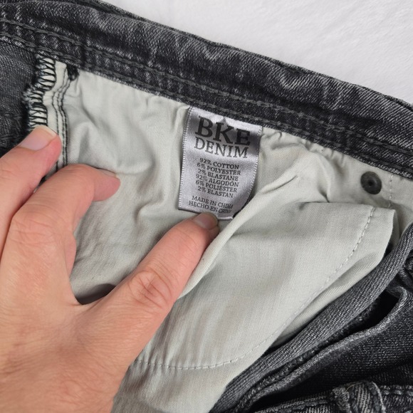 BKE Carter 36S Mens Straight Leg Gray Wash Denim Jeans - Picture 5 of 8